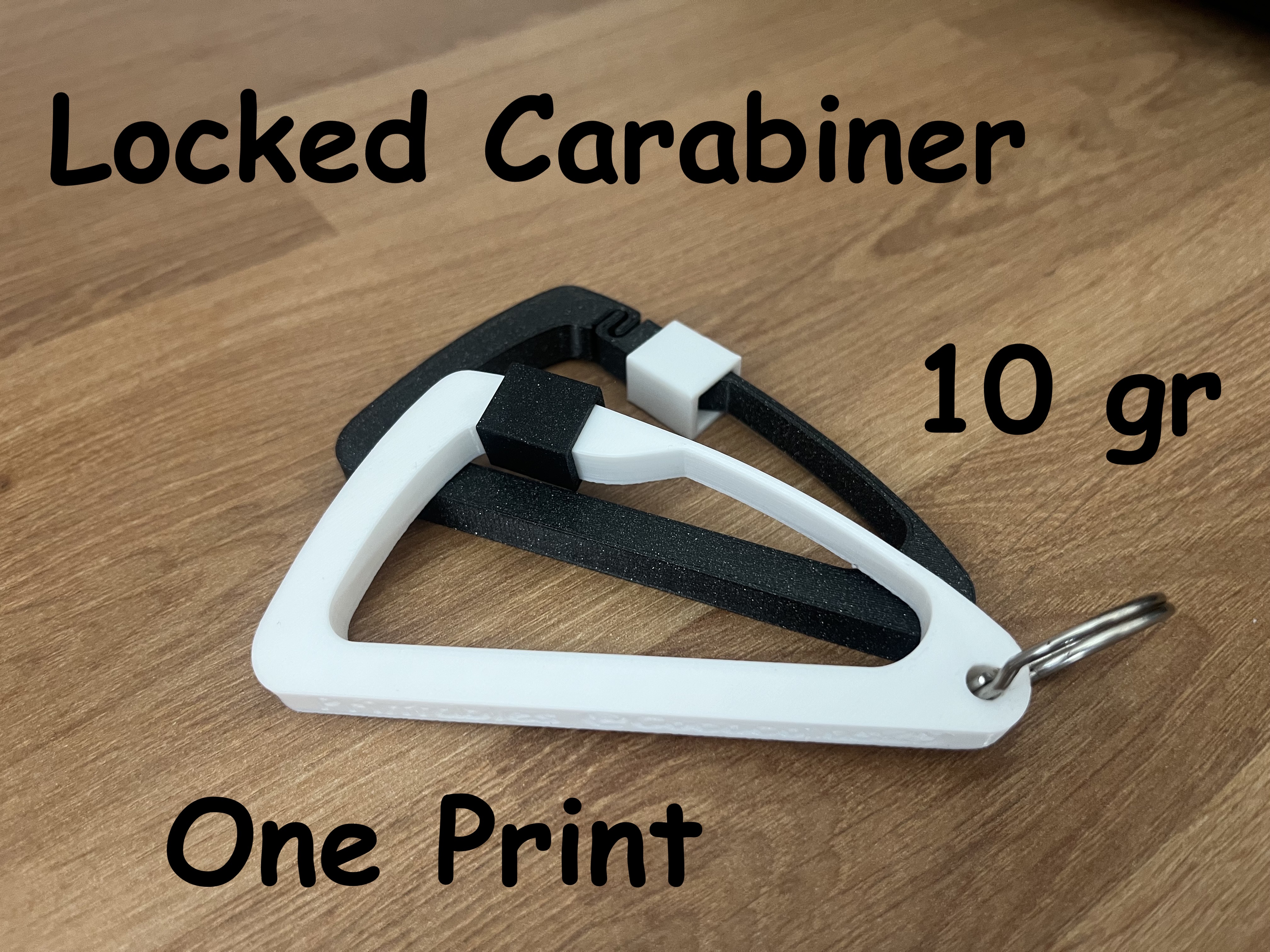 Locked Carabiner, one print, 10gr