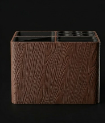 Wood-Texture Organizer - Modular Multi-Use Basket