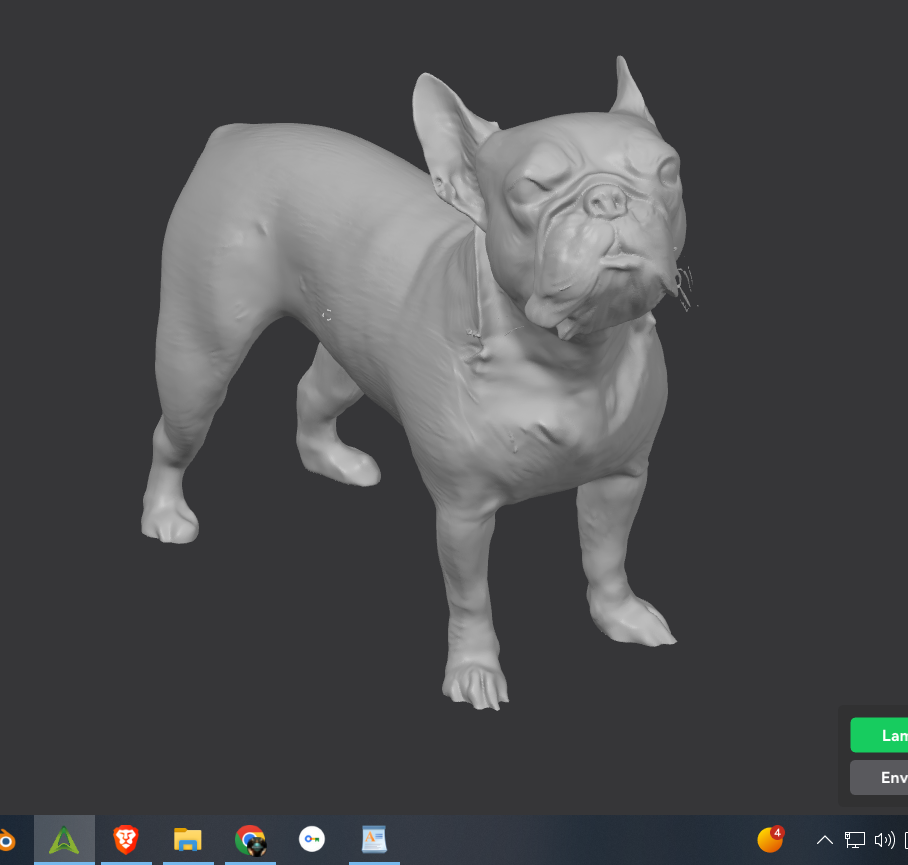 Bulldog “CORA” – Modelo 3D + base +nombres