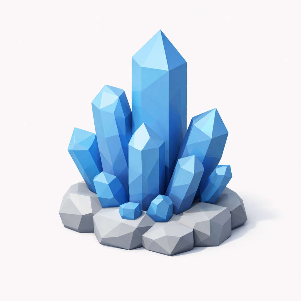 Low Poly Crystal Cluster