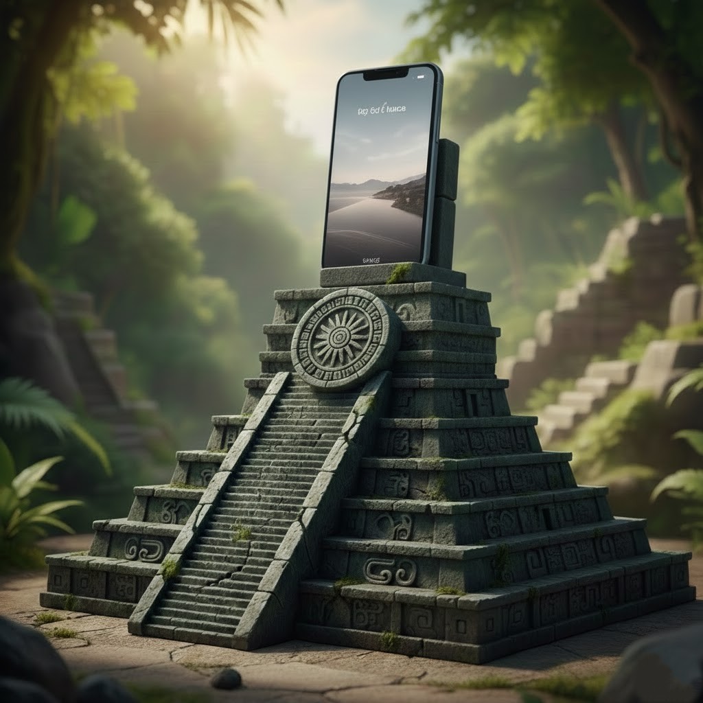 Maya Temple Phone Holder - Pyramid Peak