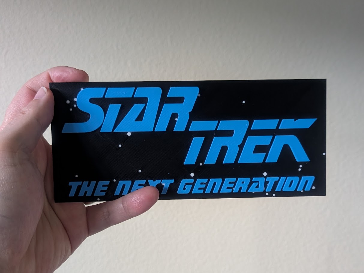 Star Trek TNG Logo with Frame and Stand