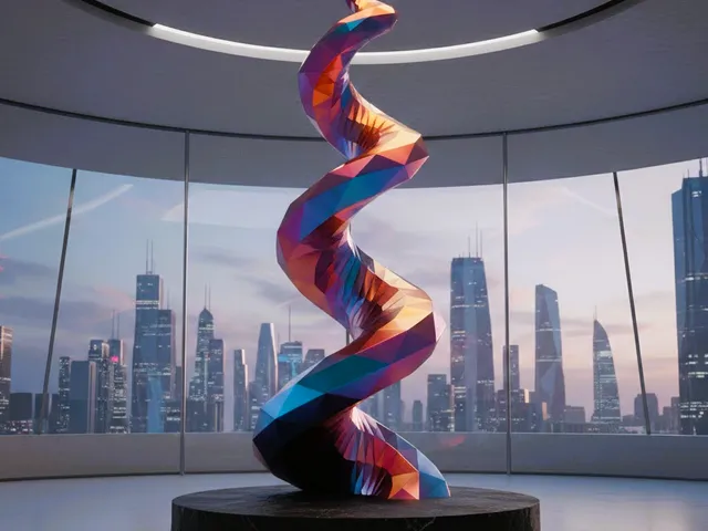 Spiral Abstract Statue 02 - Poligon Design