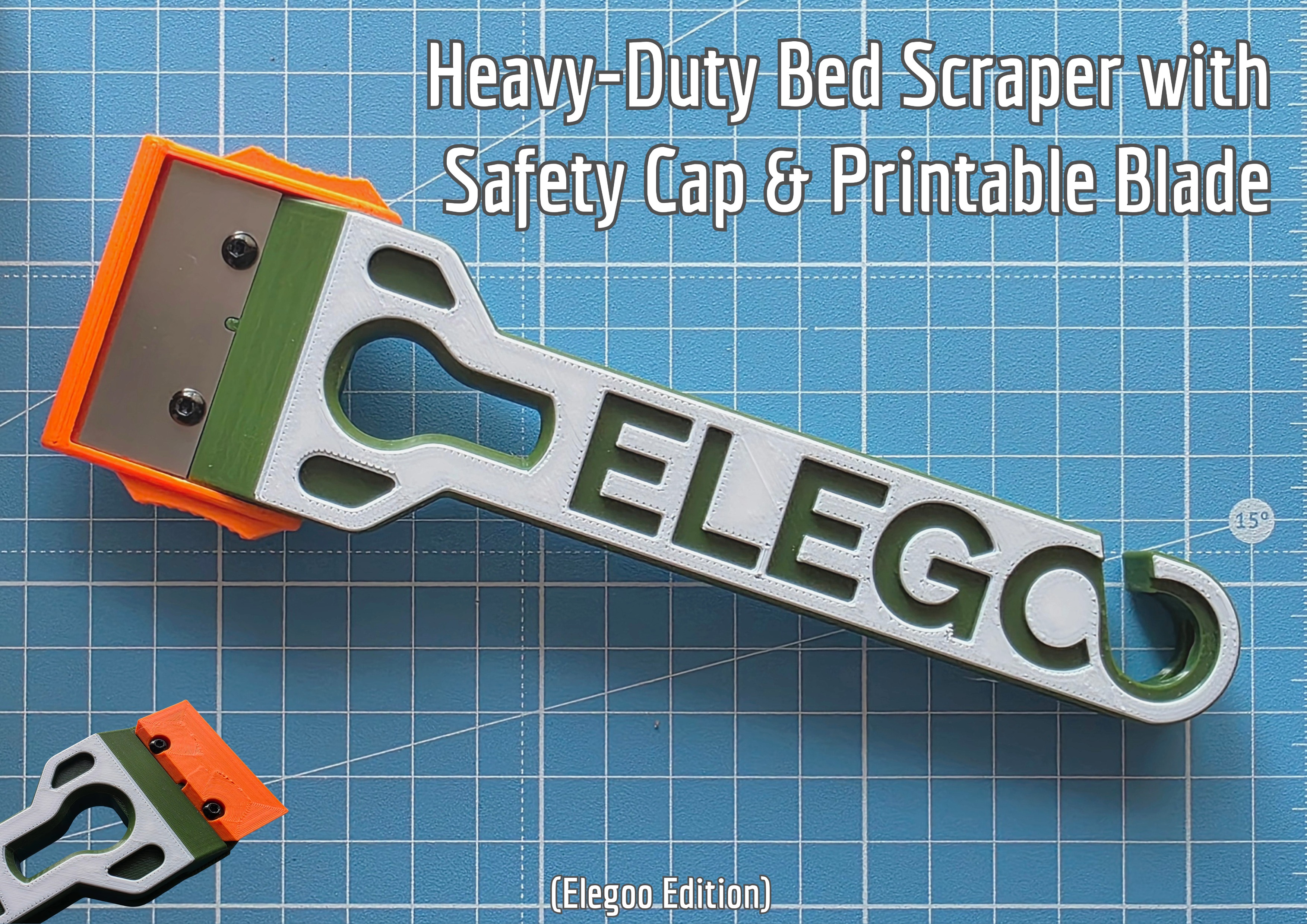 Heavy-Duty Bed Scraper with Safety Cap