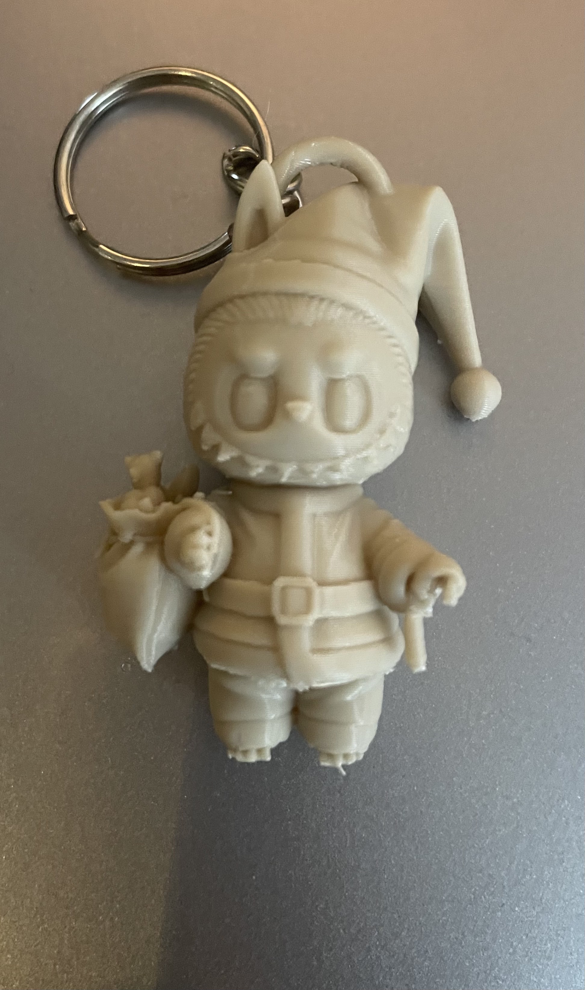Labubu Santa Ornament 3D Print Christmas Tree Keychain