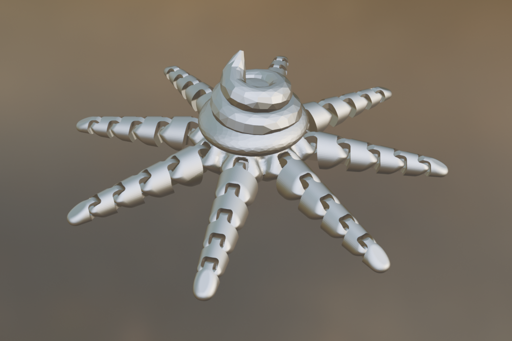 OctoPoop - An articulated eight legged poo