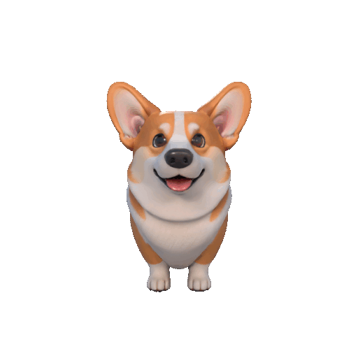 Pembroke Welsh Corgi Figurine – 3D Printable Cute Dog Model