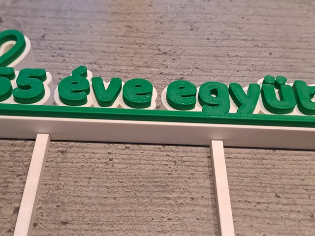 55 éve együtt cake decoration