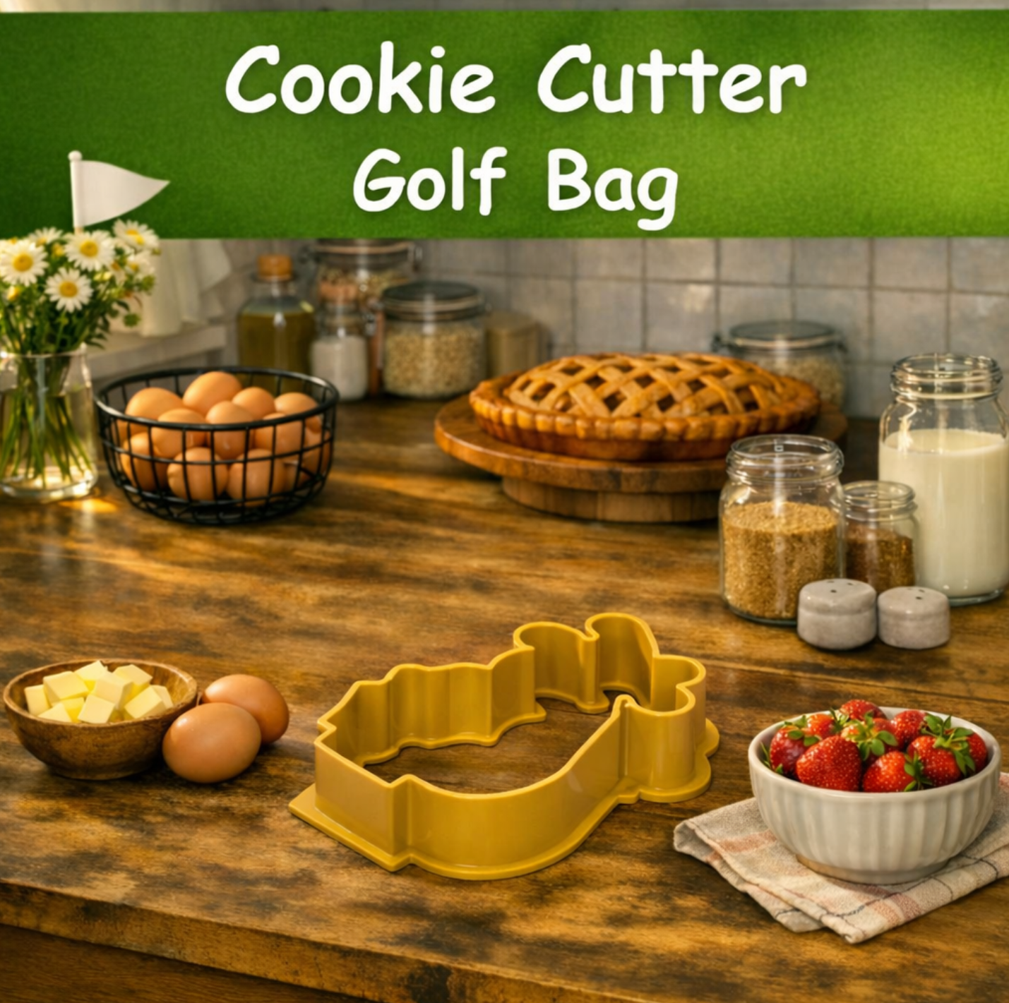 Baking / Golf - Cookie Cutter - Golf Bag
