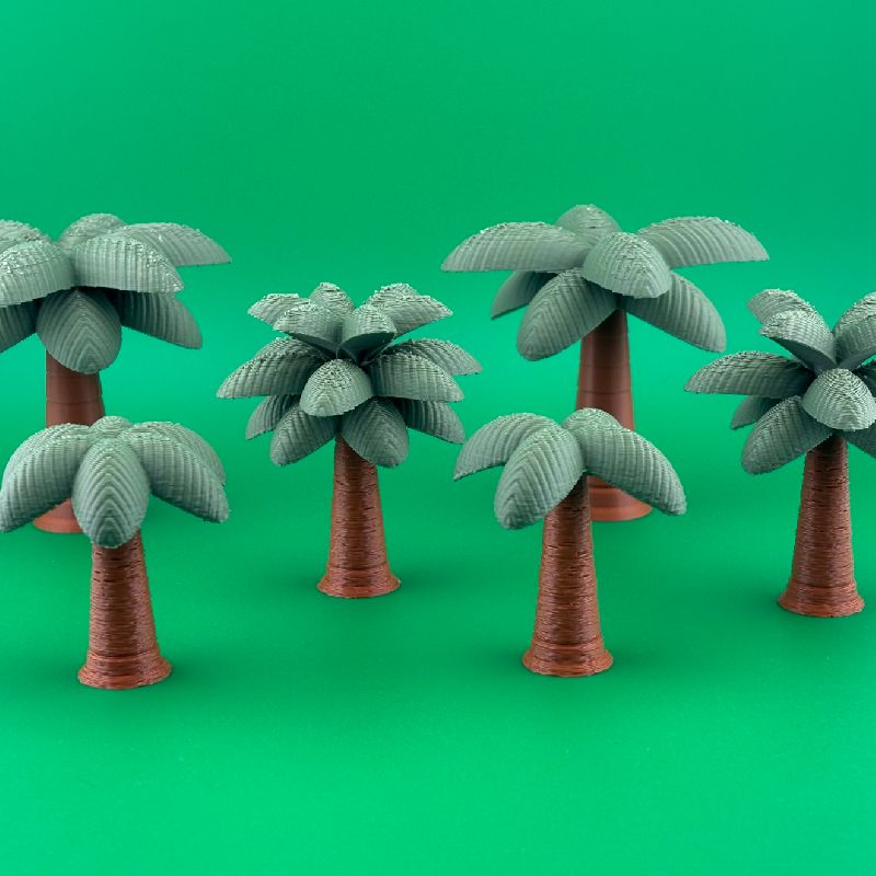 Simple Palm Tree Set - Tropical Plant Decor by m_collectable
