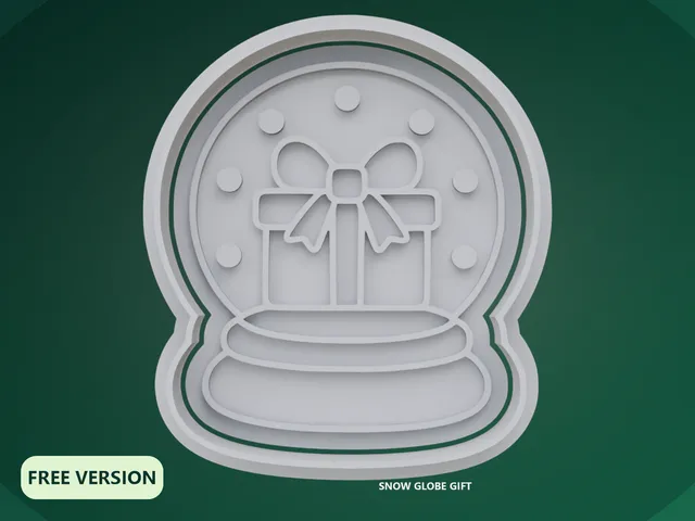 Christmas Snow Globes Cookie Cutter STL – 3D Print Biscuit Mold