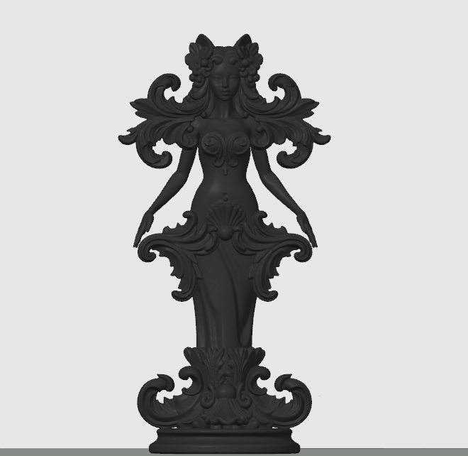 Baroque cat-girl figurine 2