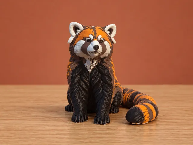 Realistic Red Panda Wildlife Figurine