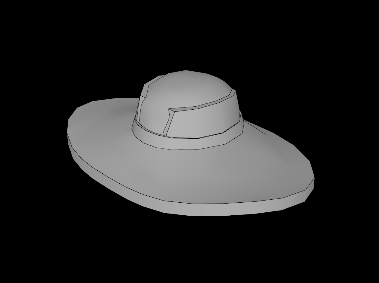 Lego Compatible (90538.dat) Minifig Hat Fedora with Wide Brim