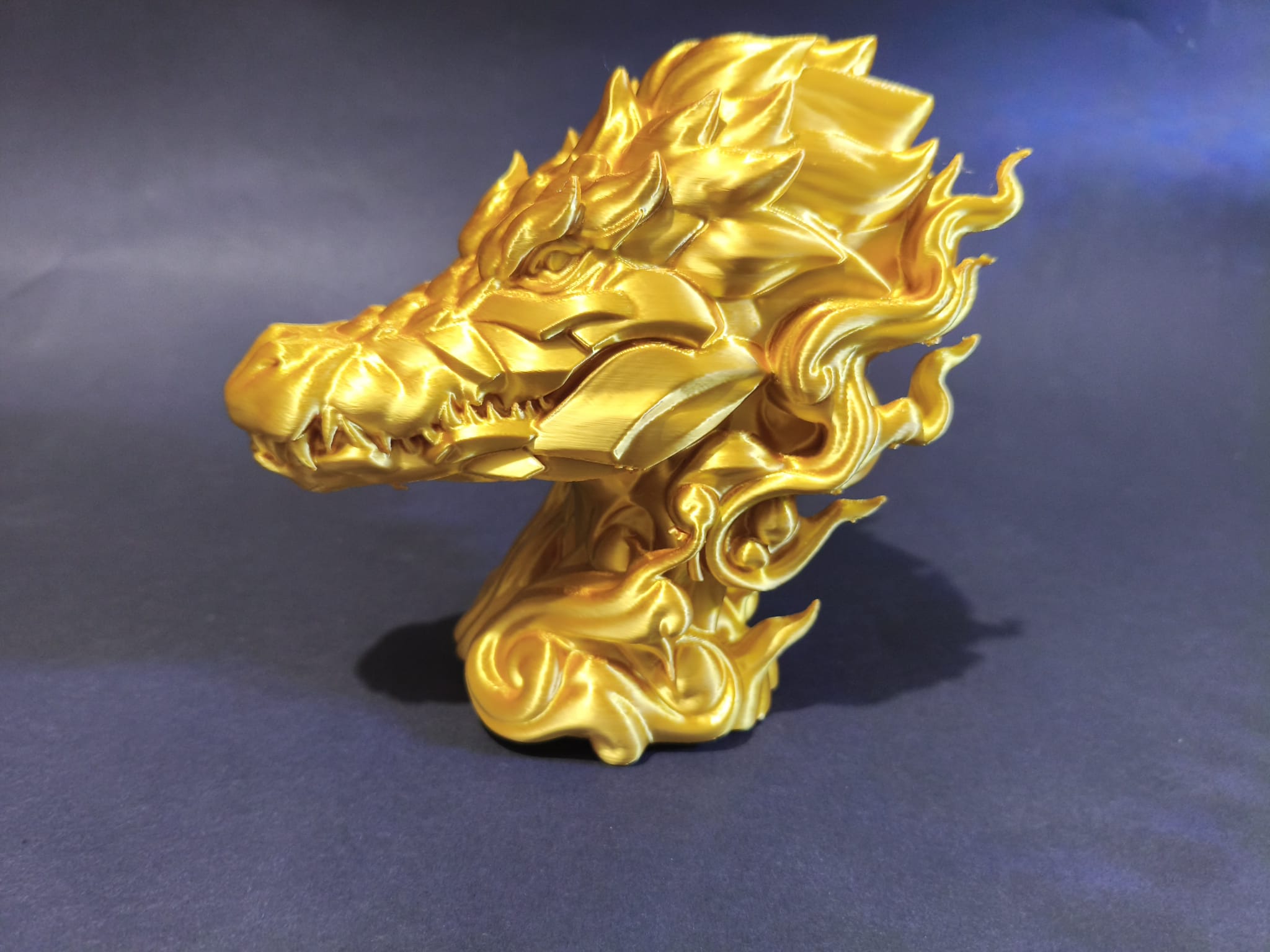 Golden Fantasy Reptile Bust