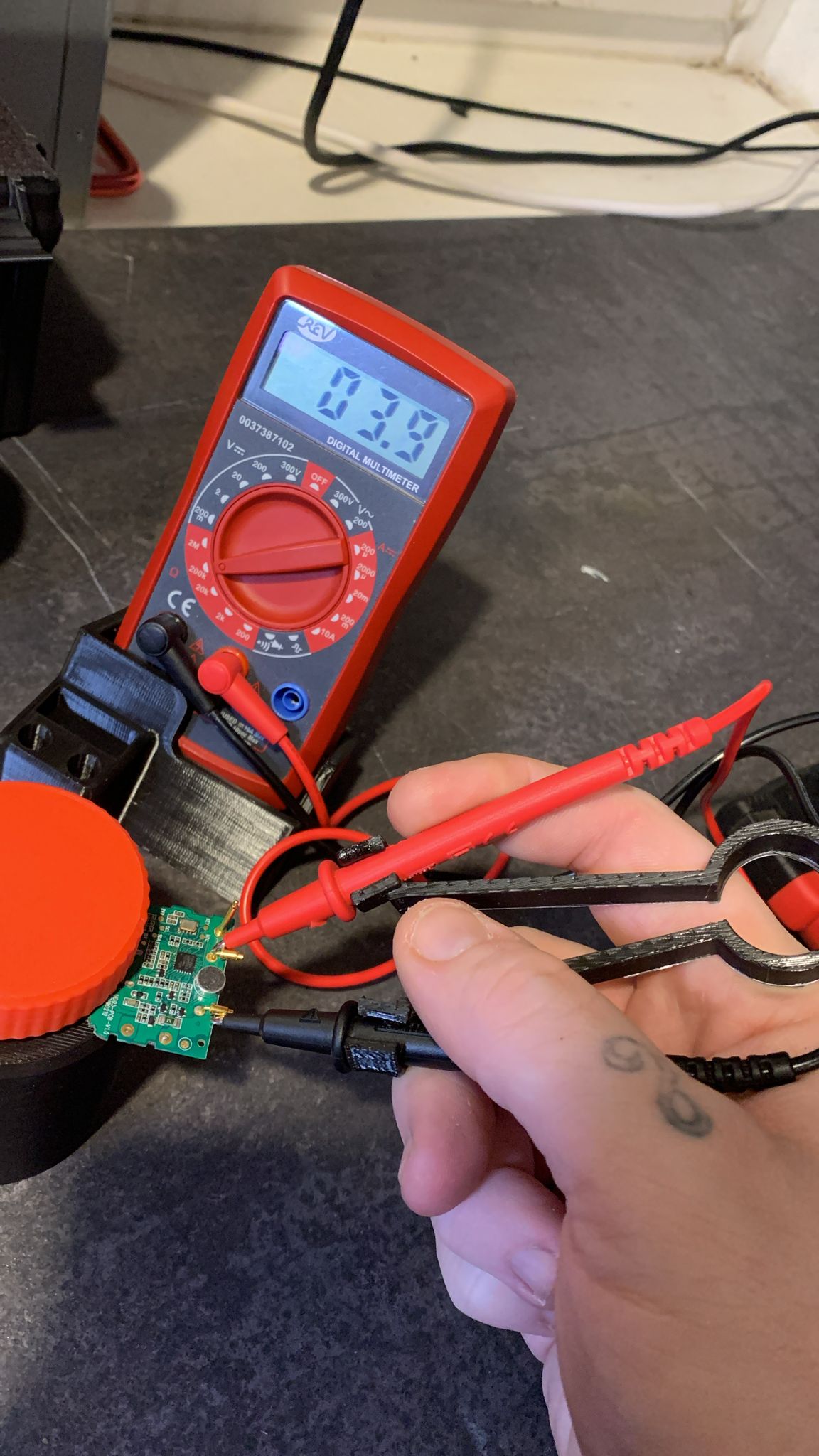 Multimeter Set Stand & Probe Tweezers Reworked fit EM393B