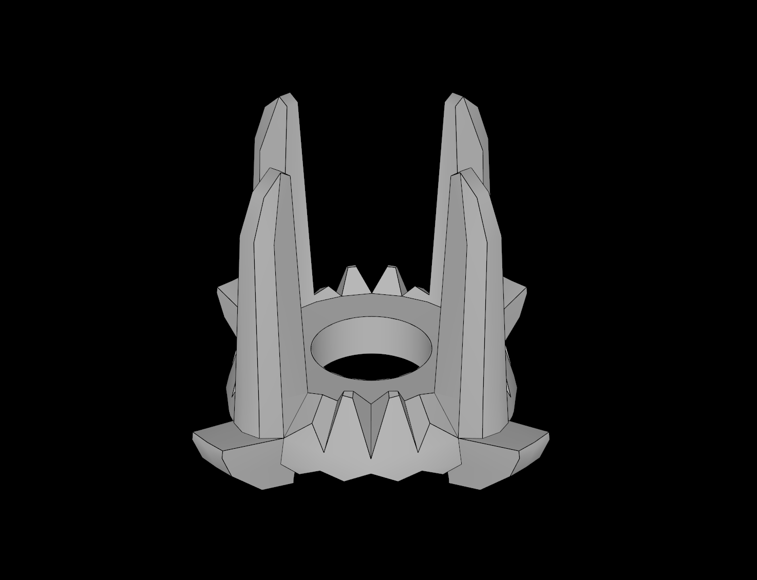 Lego Compatible (18165.dat)  Minifig Crown with  4 Spikes
