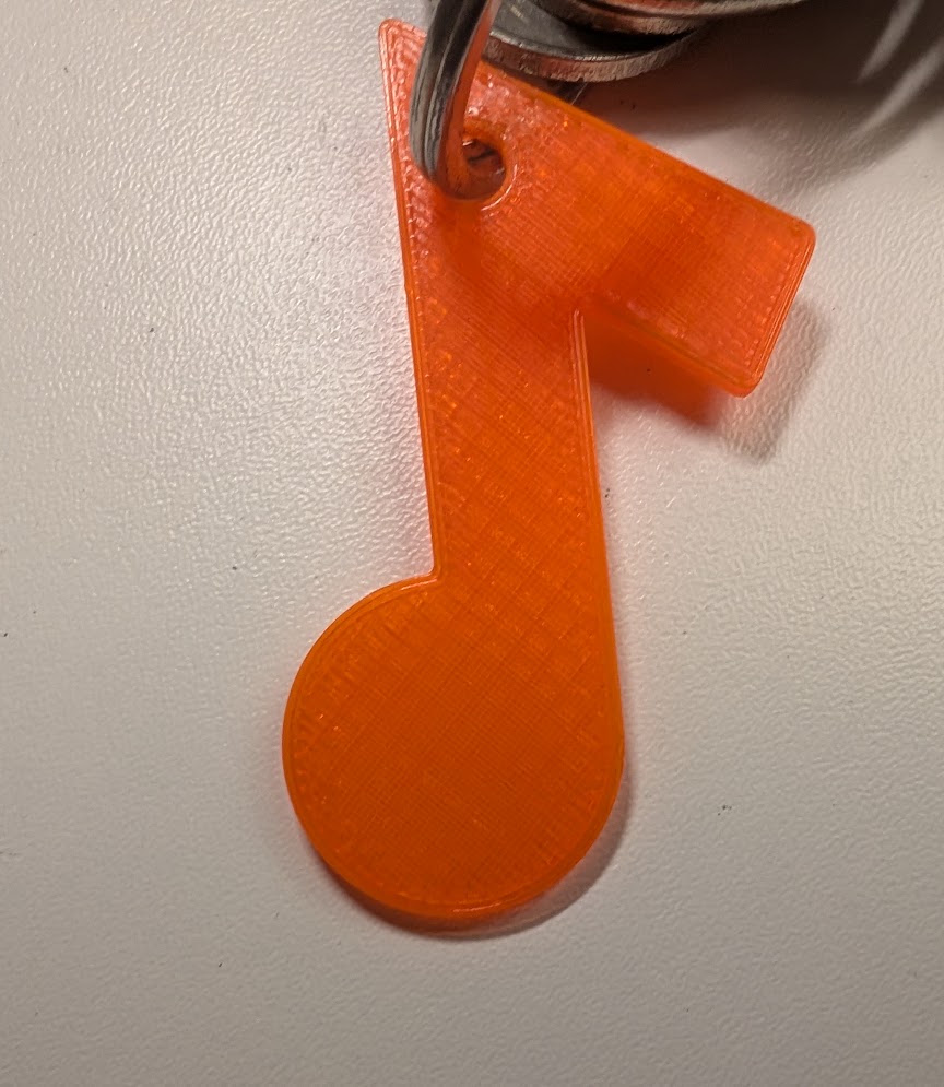 Music Note Keychain Pendant