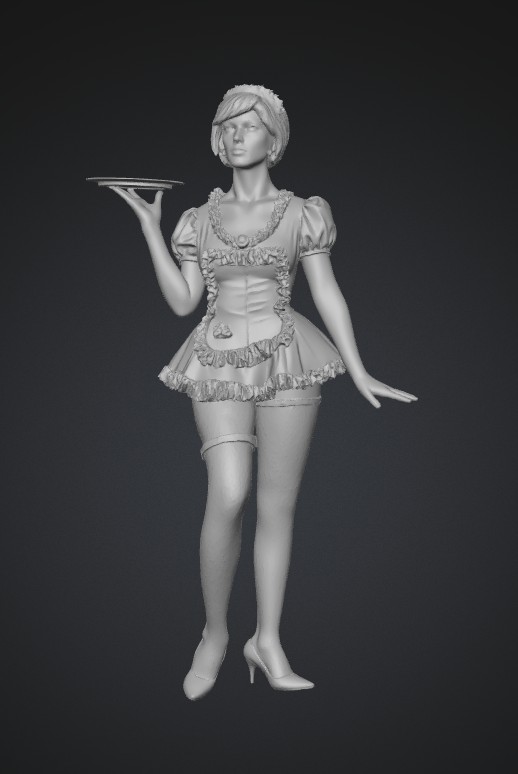 Noir Maid with Tray