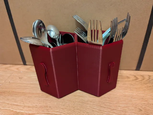 Hexagonal Spoon and Fork Holder