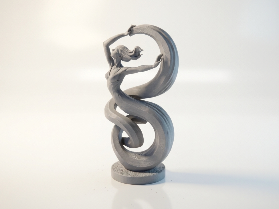 Spiral Lady Sculpture Elegant Figure 3D Printable