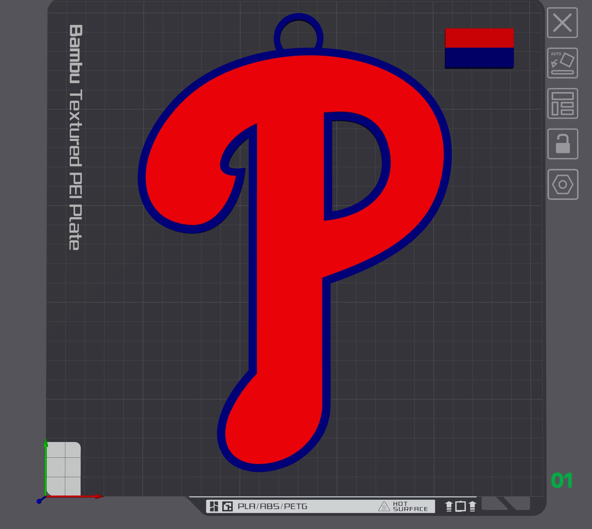 Philadelphia Phillies Oversized Necklace Alternate Logo