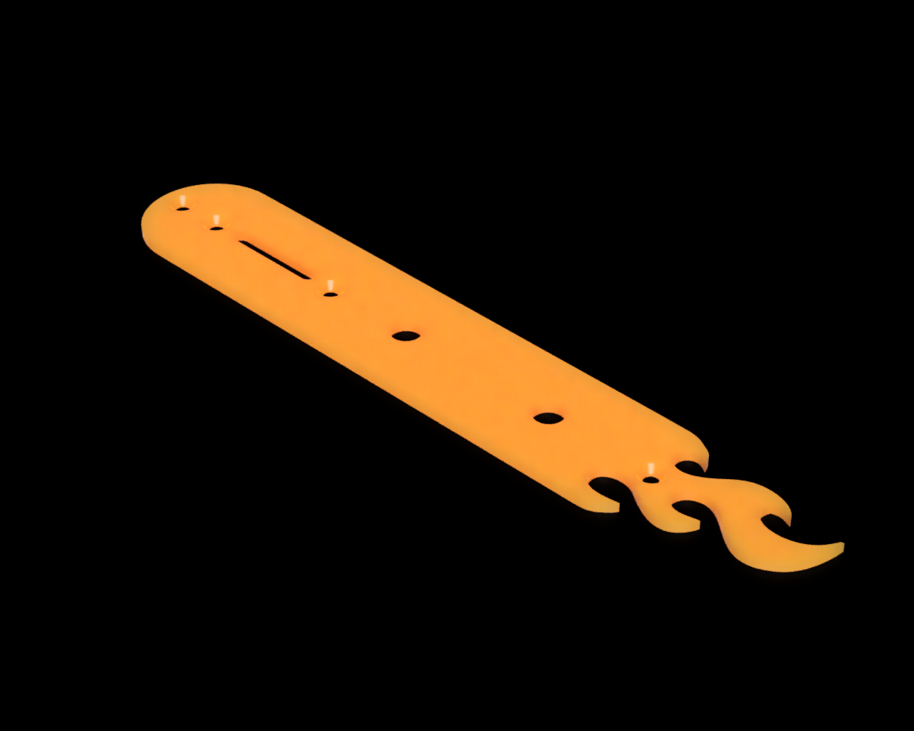Hot Rod Flames Telecaster Plate - Straight & Angled — miniatura 2