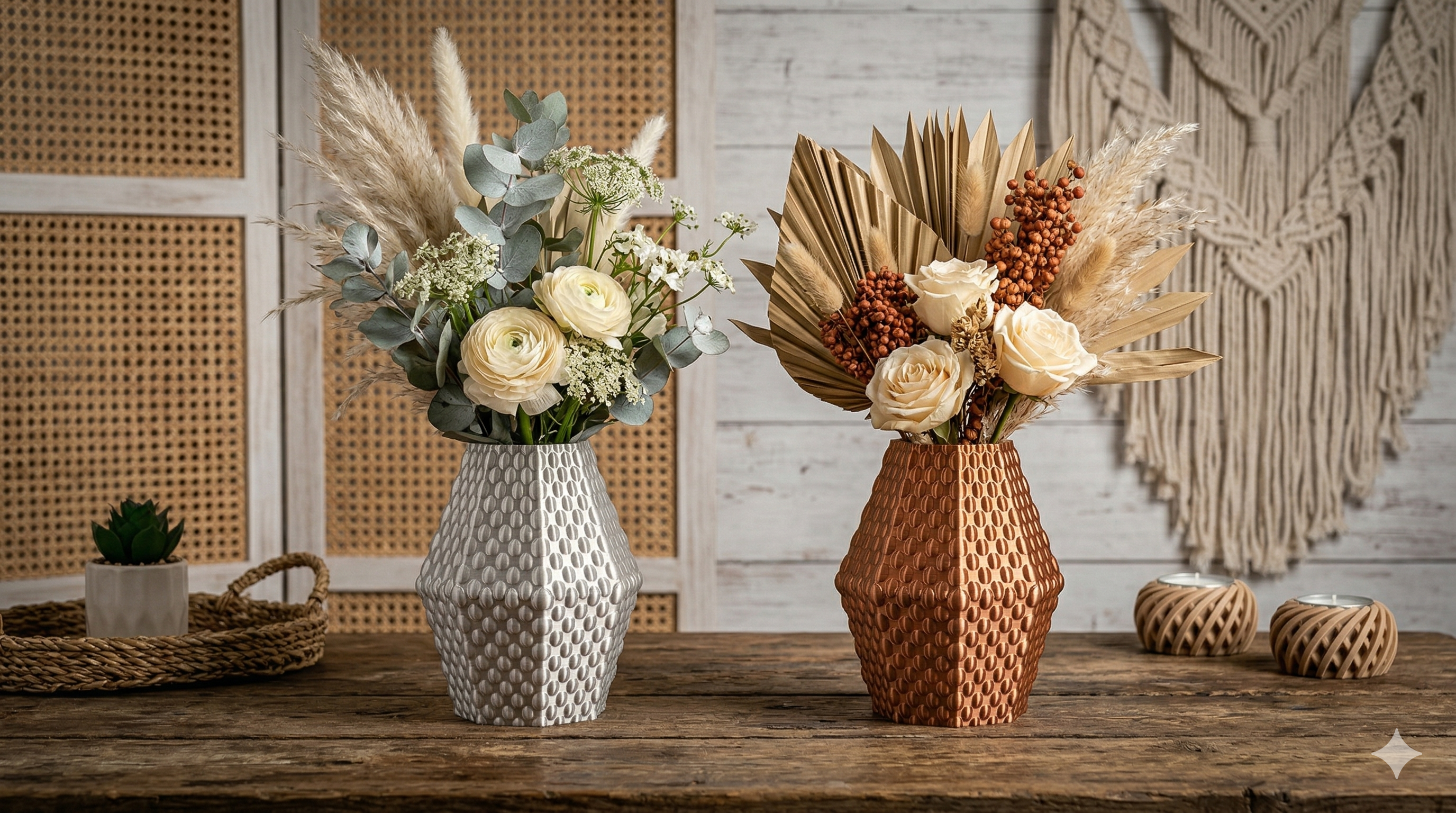 Textured Boho Geometric Vase 3D model by kkmmedia3d
