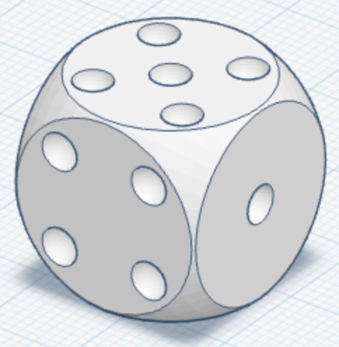 6 side dice with dots