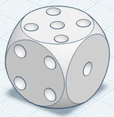 6 side dice with dots