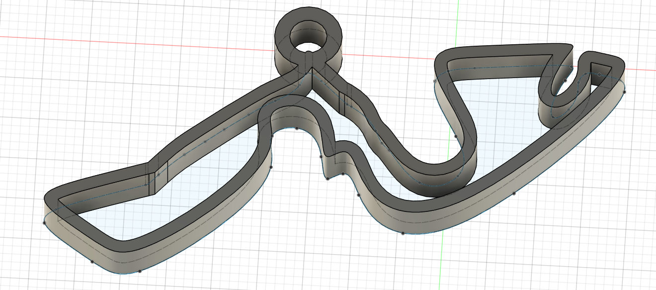F1 Monaco track keychain