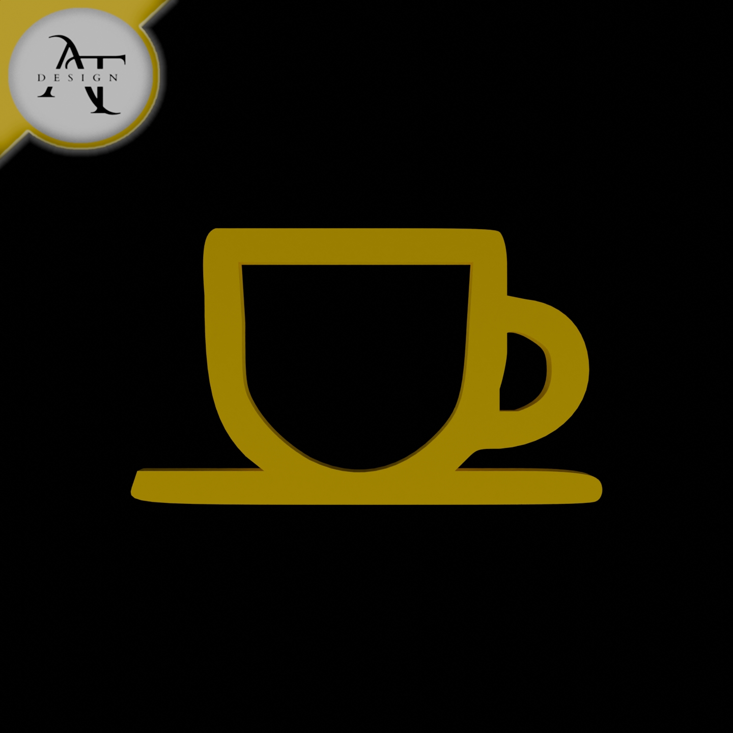 Simple Coffee Cup Symbol - 2D Art