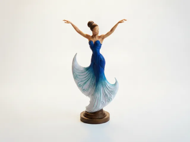 Elegant Dancing Lady Statue Female Figure 3D Printable