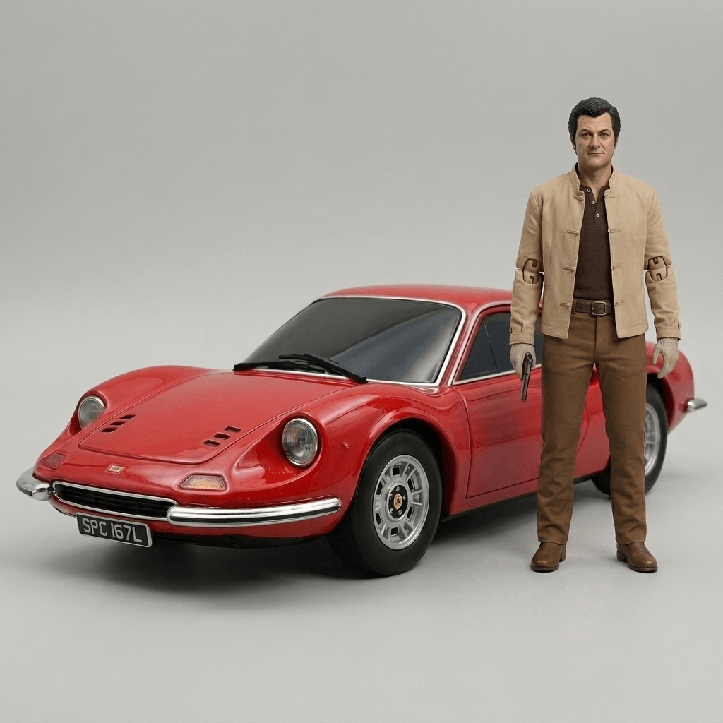 The Persuaders-Danny Wilde-Tony Curtis with Ferrari Dino 246 GT - 1971