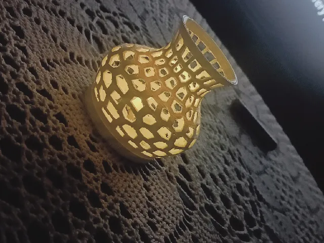 voronoi led tea light holder