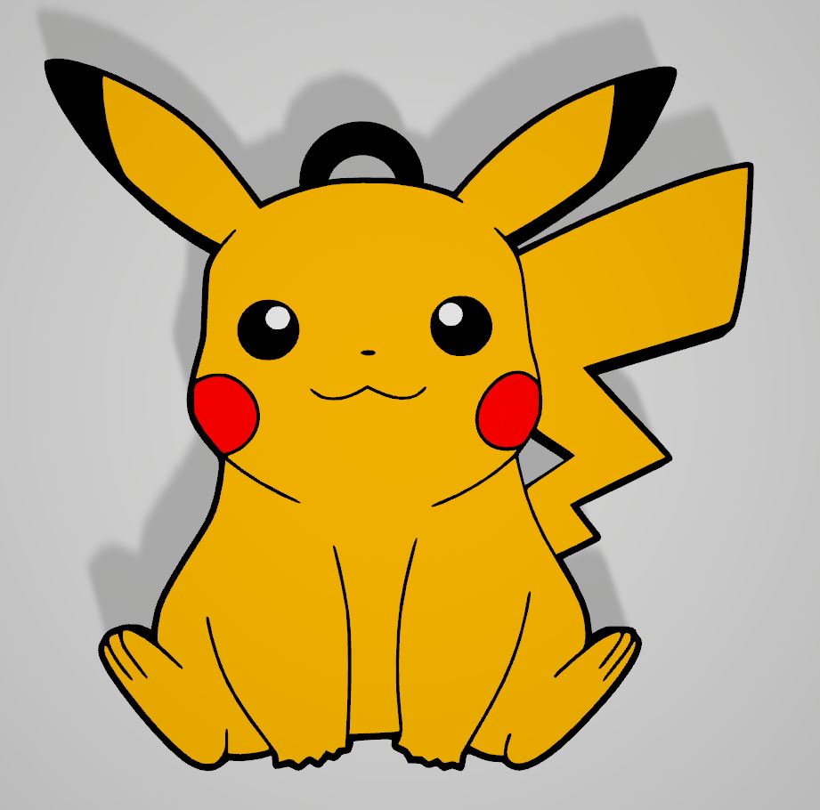 Pikachu Keychain (dual sided)