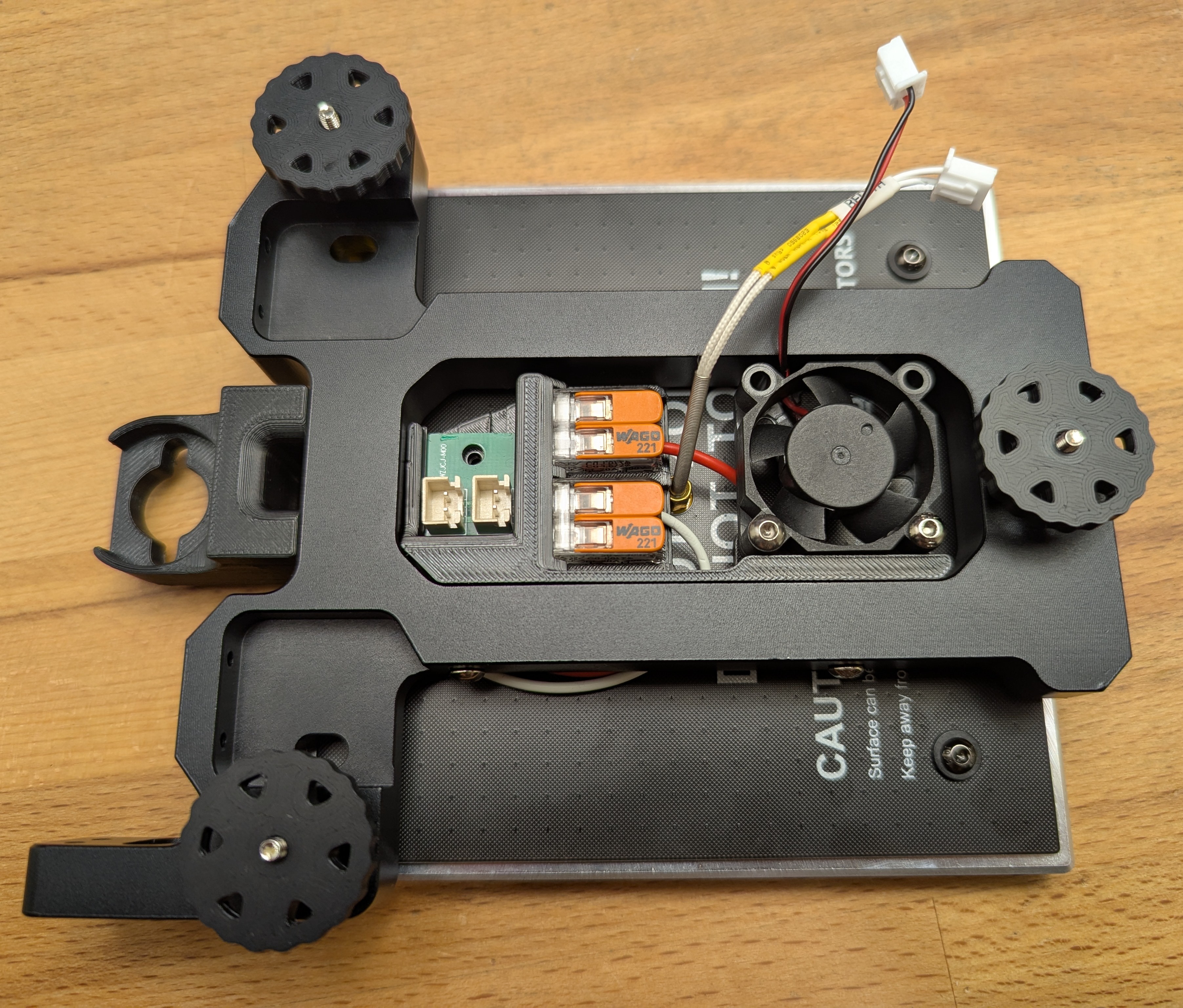 Fysetc bed frame - Wago + 30mm (3010) fan mount