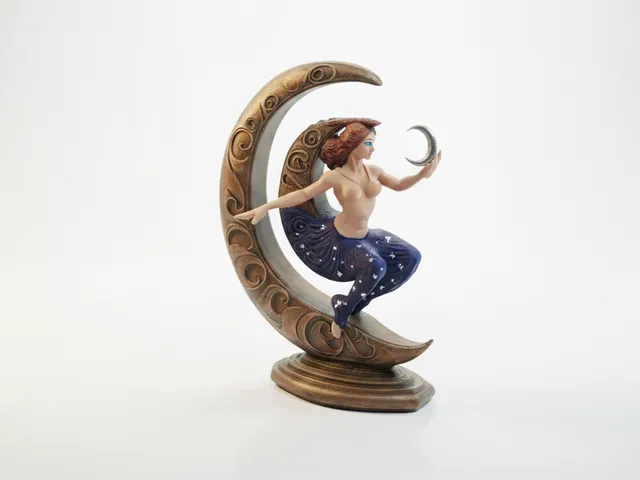Crescent Lady Figurine Female Figure 3D Printable