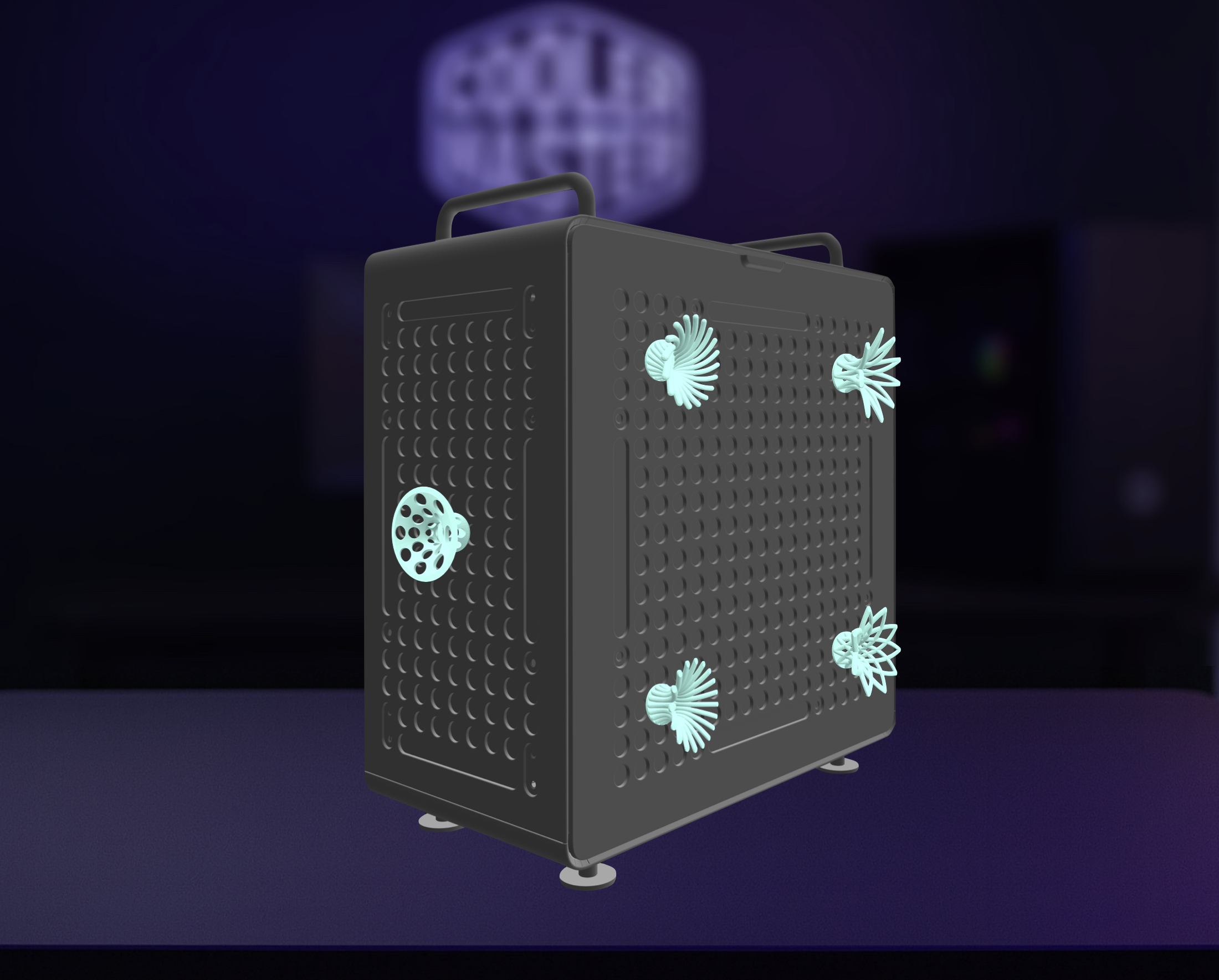 Spinnable Small Attachable Wormhole Holder for Qube Case - Multiple Variants of Spatial Elegance