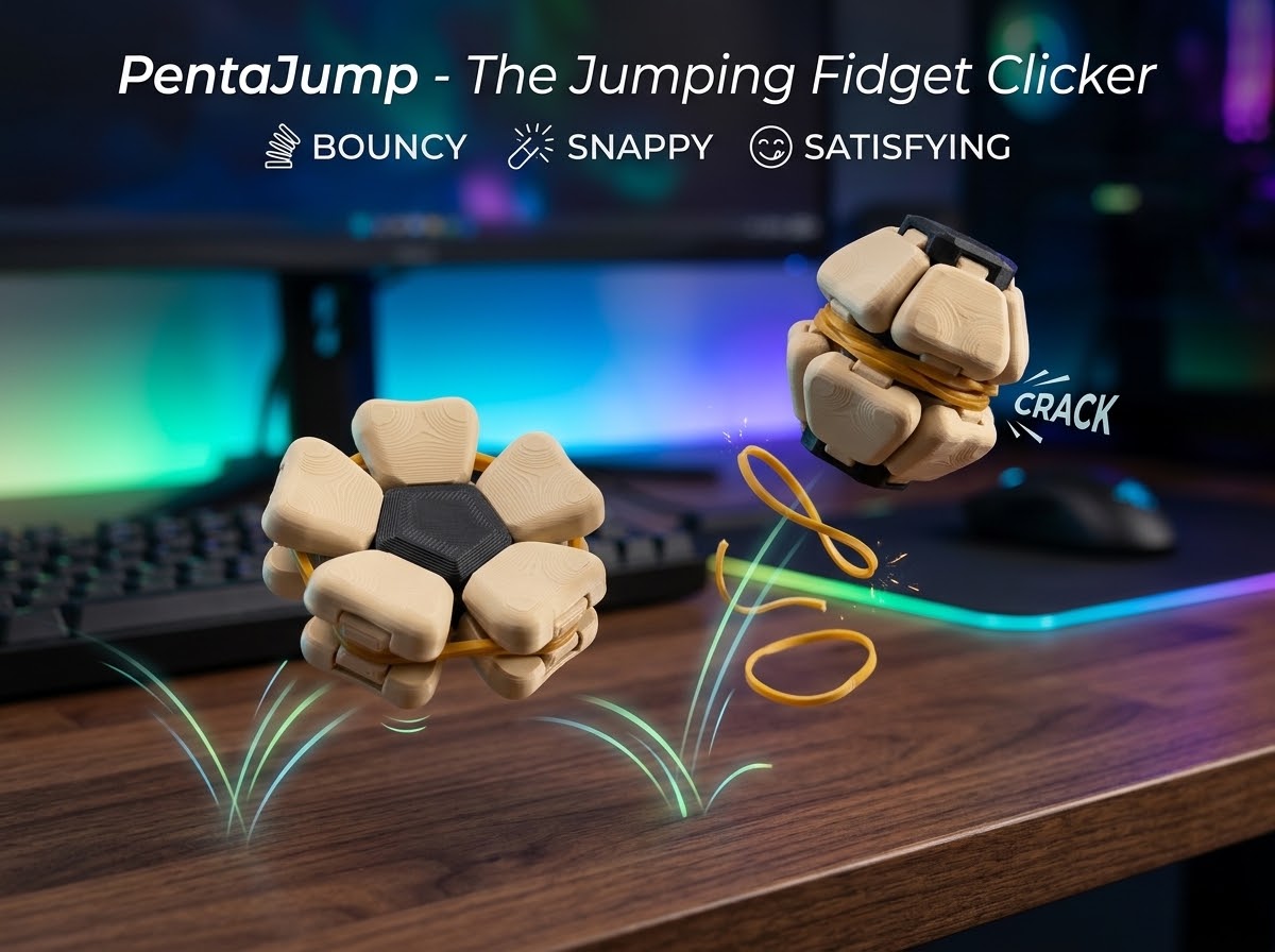 3D Printed Fidget High Jumper - Record 2m Jump