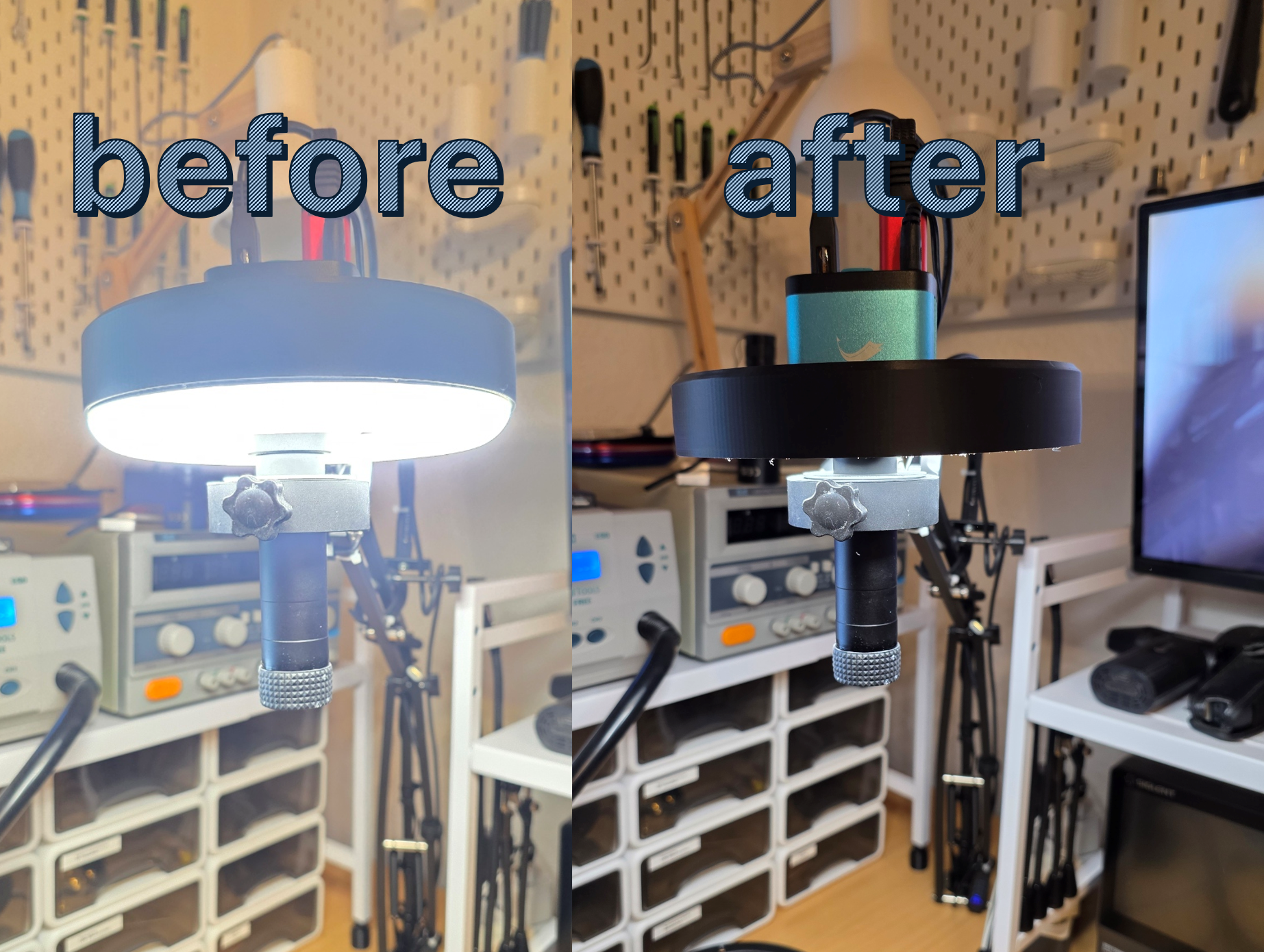 Cover for typical 160mm aliexpress/temu ring light