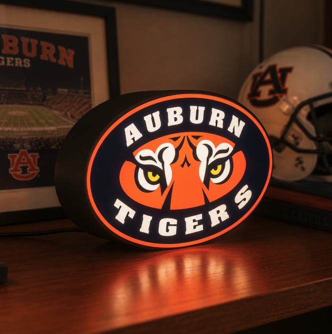 Auburn Tigers SEC LED Lightbox | Multicolor 3D Printable 3MF