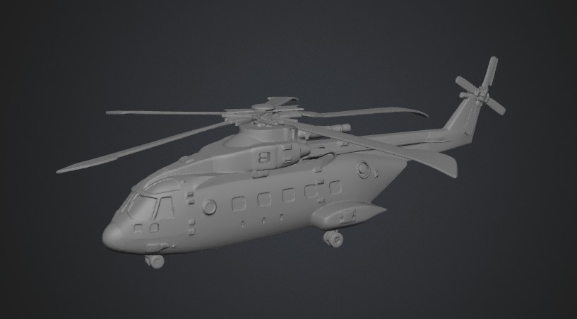 Canadian Rescue Helicopter 3D model