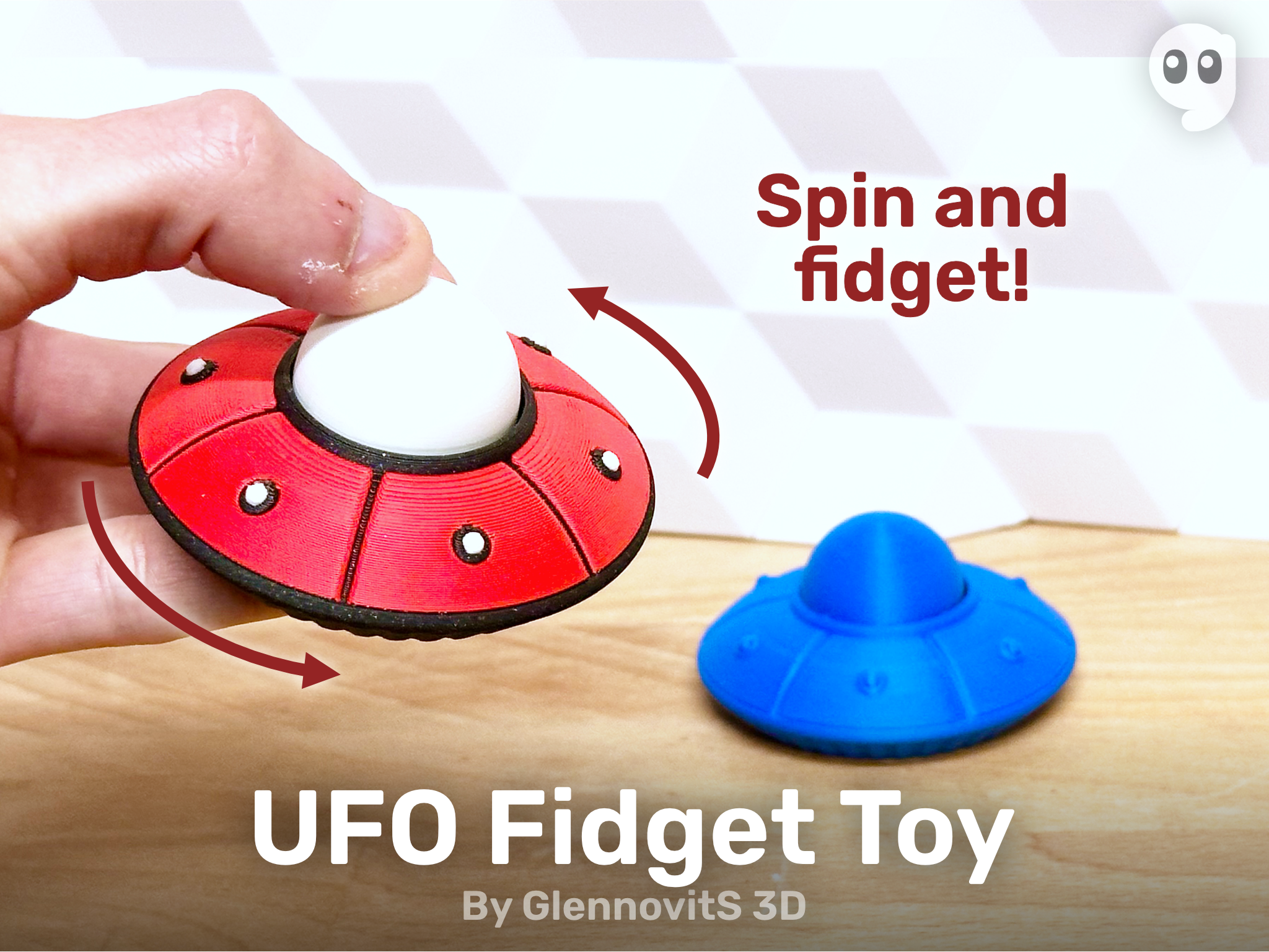 UFO Fidget Toy (spin and play)