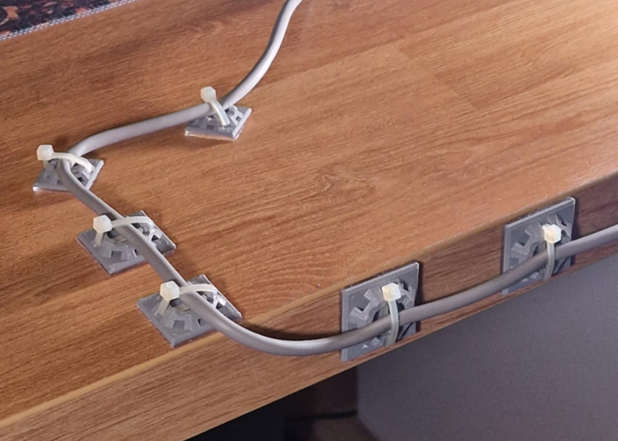 Octagonal zip tie cable mount holder — miniatura 3
