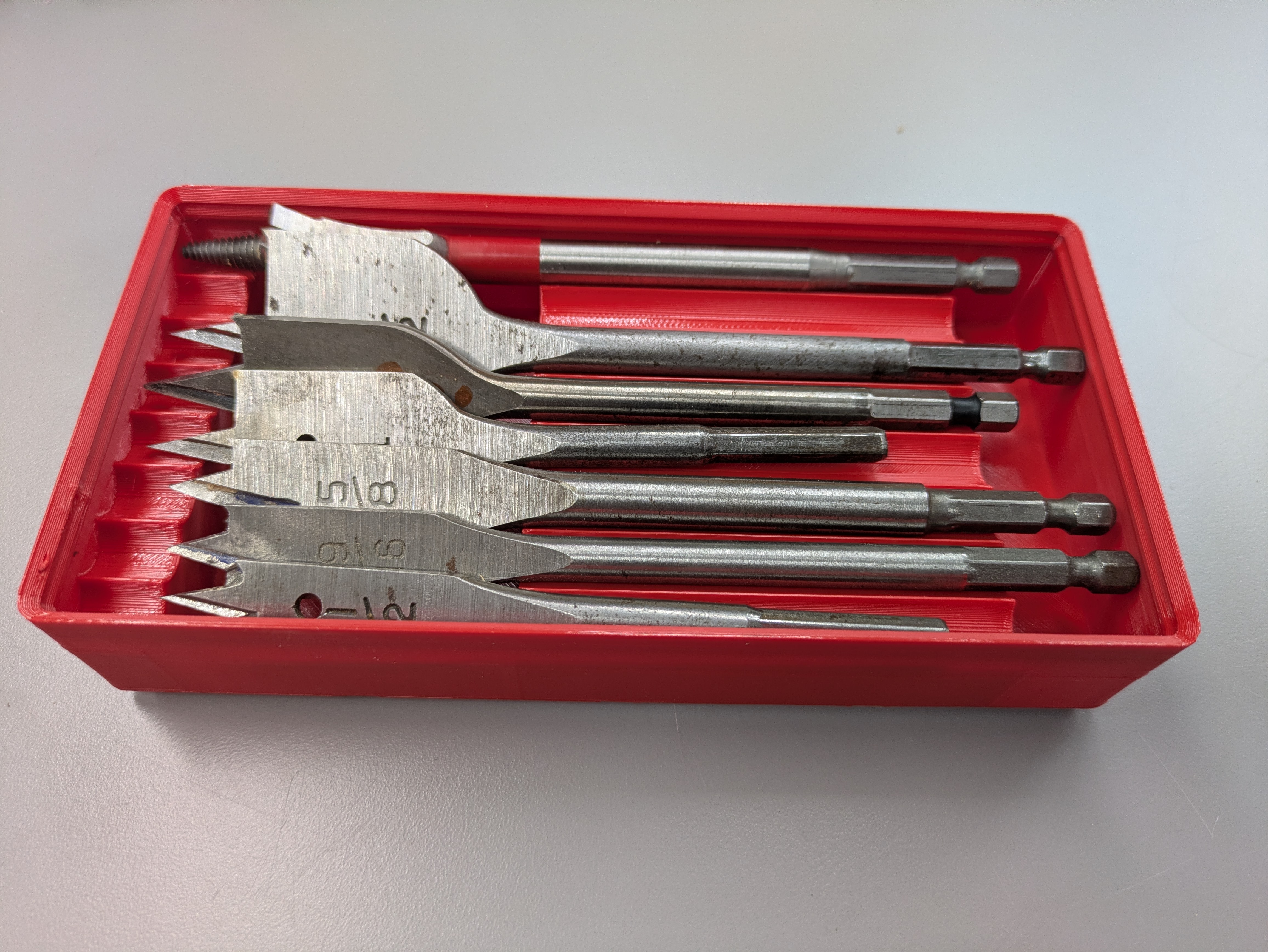 Spade bits Gridfinity