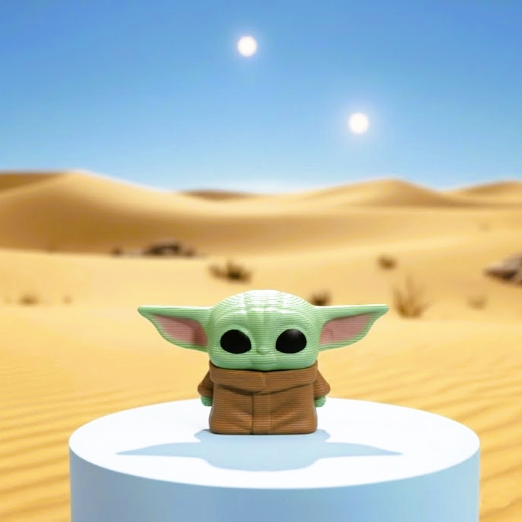 Baby Yoda (Star Wars) - Chibi Cube Figurine