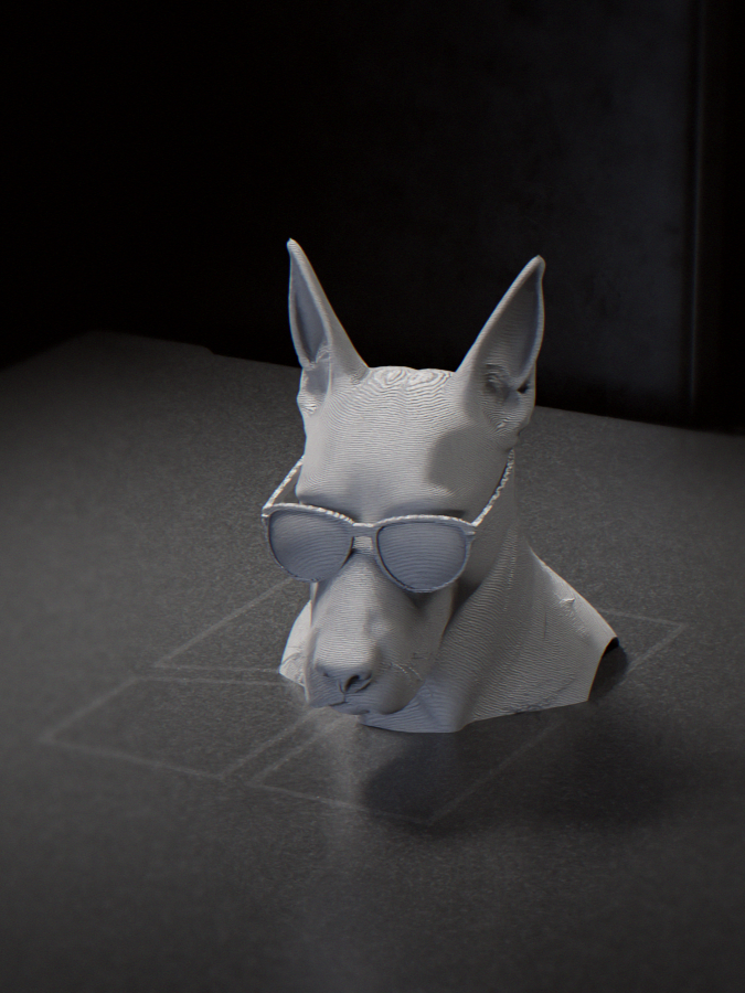 Dawg Dog Bust with Sunglasses 3D Printable 3D model by José Pedro