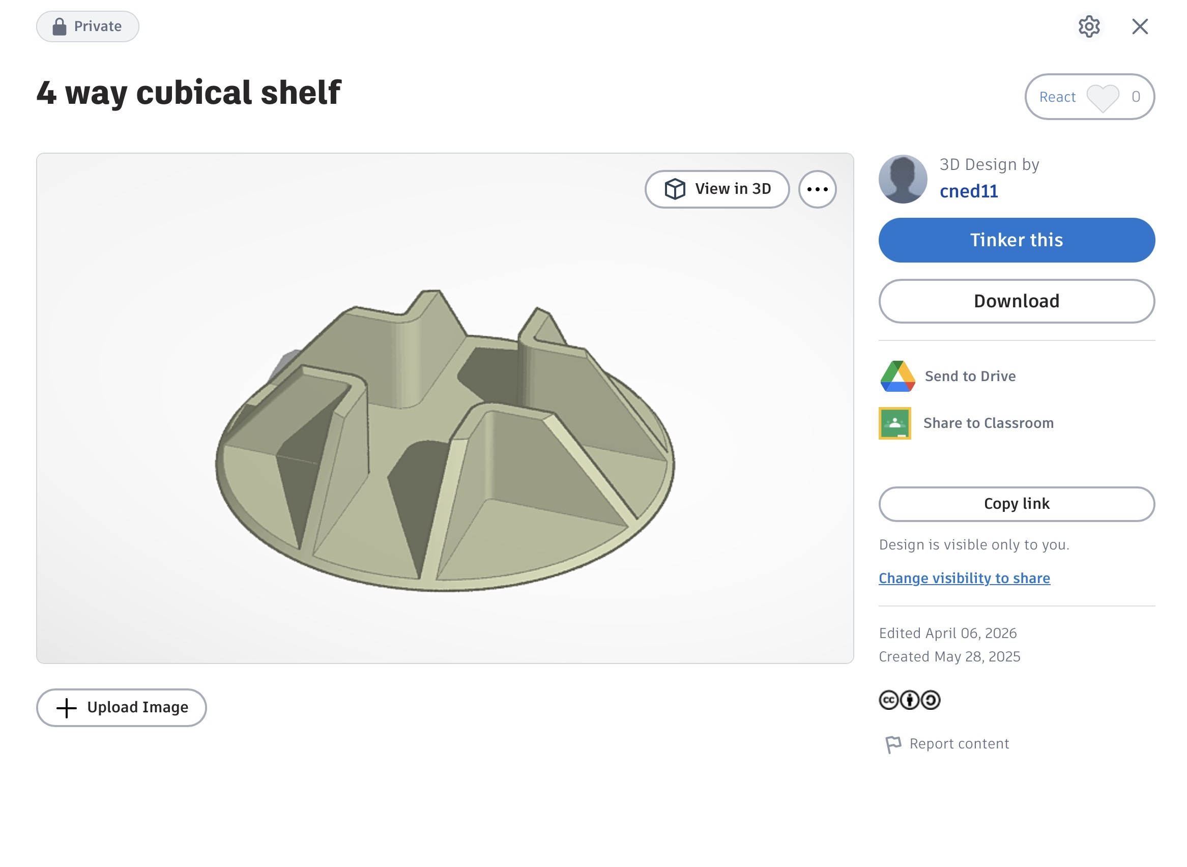 Cubical shelves 3D model