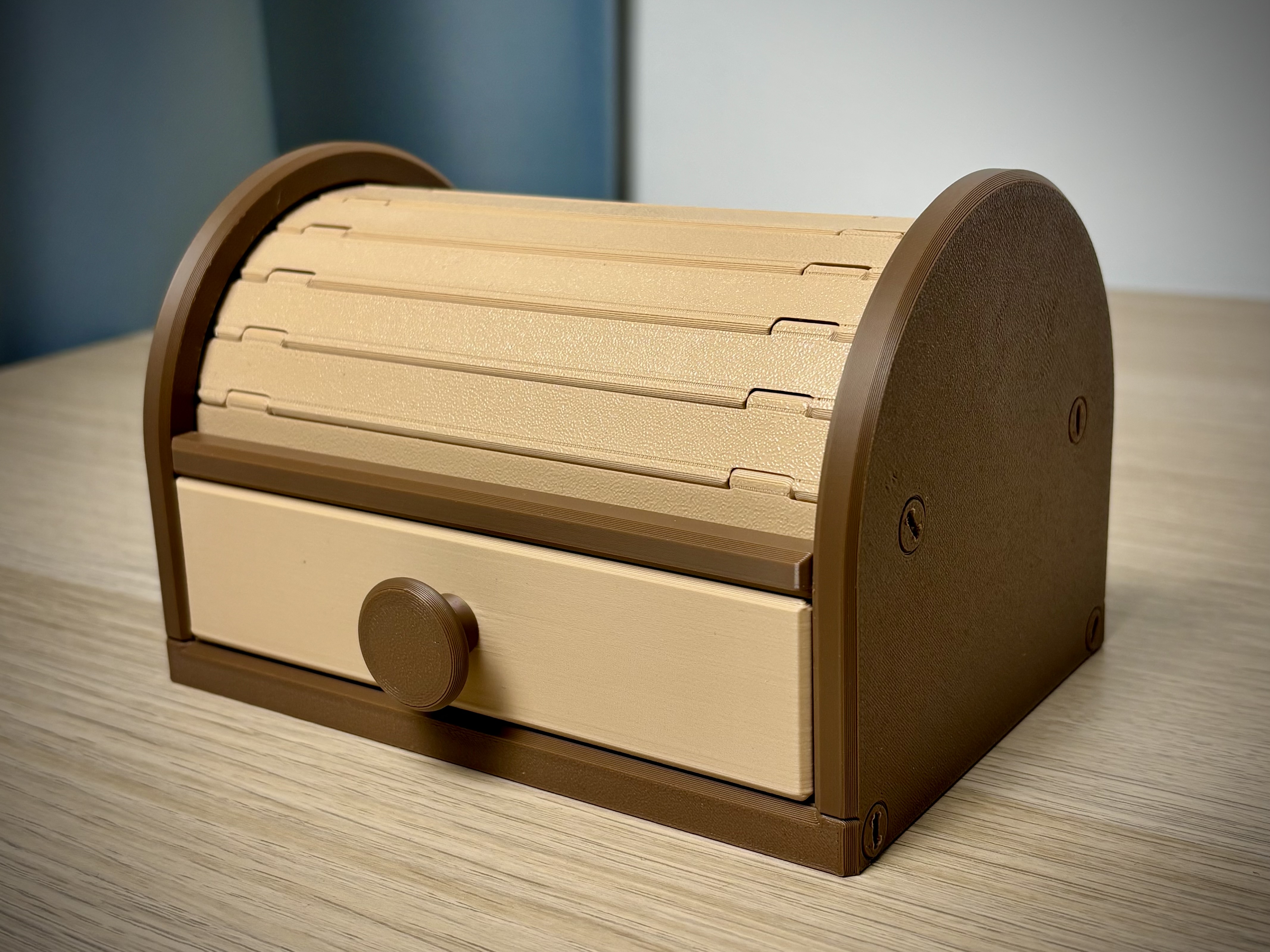 Tambour Box - Chest | Roll top Storage | Organizer